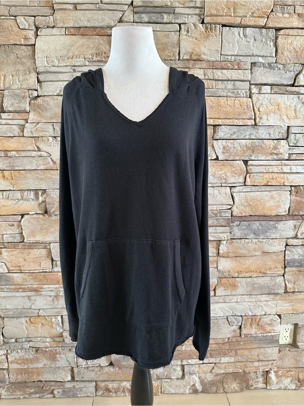 The Lounge Life Softest Fleece V-Neck Pullover Hoodie